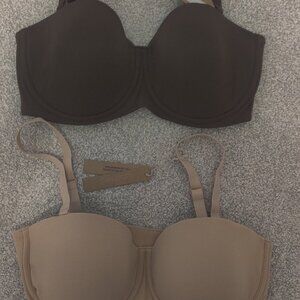 Two SKIMS Fits Everybody Strapless Bras Bundle 36D